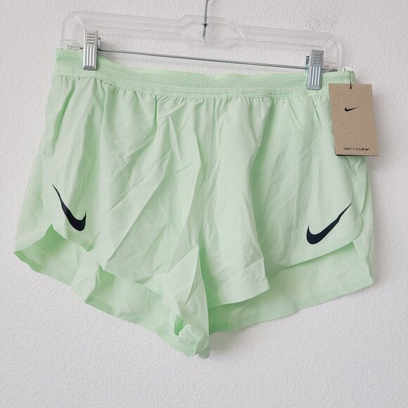 Nike Dri-Fit Aeroswift ADV 2" Lined Running Shorts FN3349-376 Size M Green - Picture 1 of 5